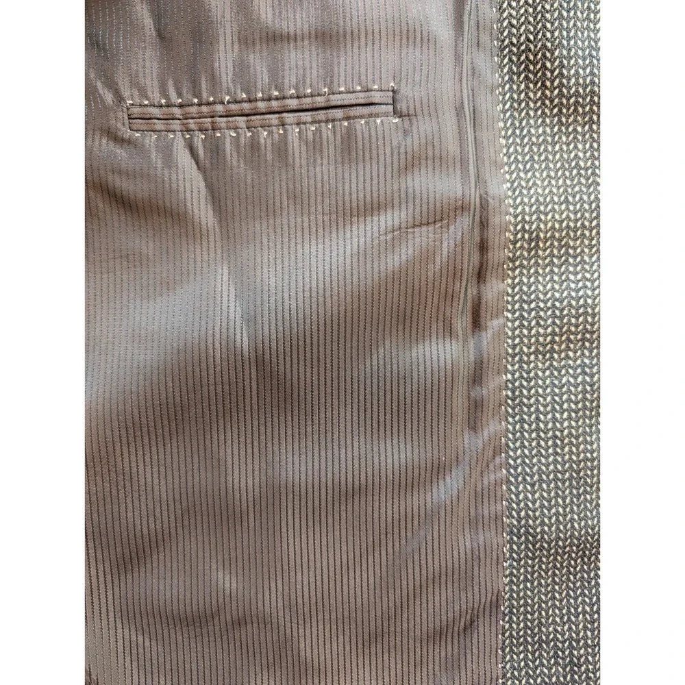 Pal Zileri 56L EU (46L US) Sport‎ Coat Brown Herringbone Virgin Wool Made Italy